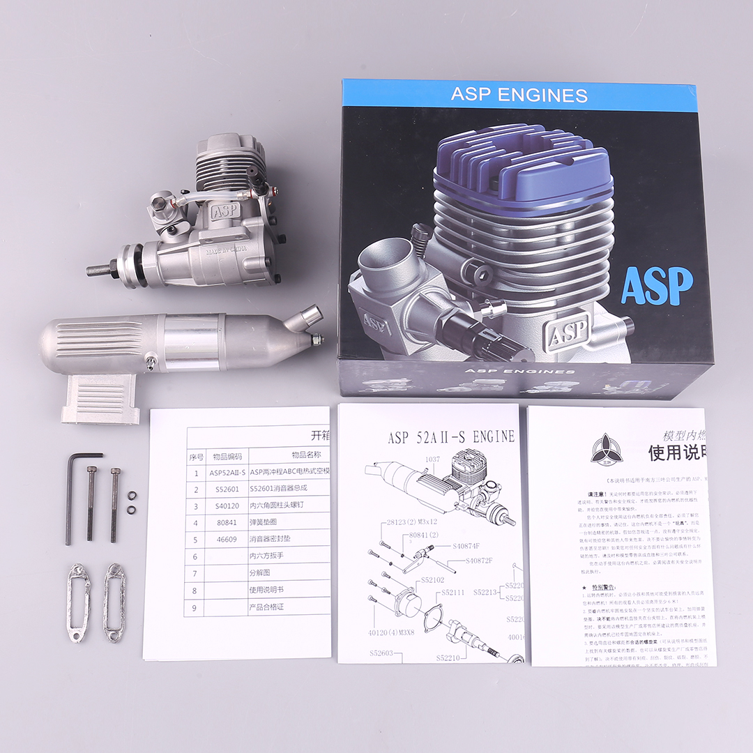 ASP (MAGNUM XLS) S52A / S52AII Two Stroke Glow / Nitro Engine for RC Airplane