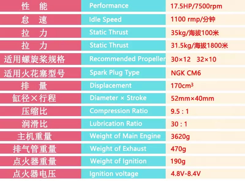 DLE170 170cc Gasoline Engine Two-cylinder Two-stroke With Power Generation System 180W