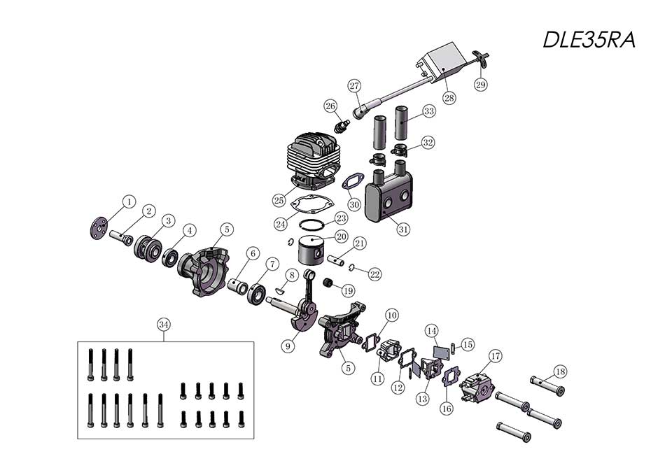 DLE35RA 35cc engine