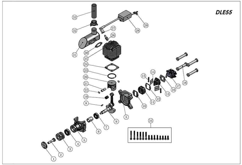 DLE55 55cc engine