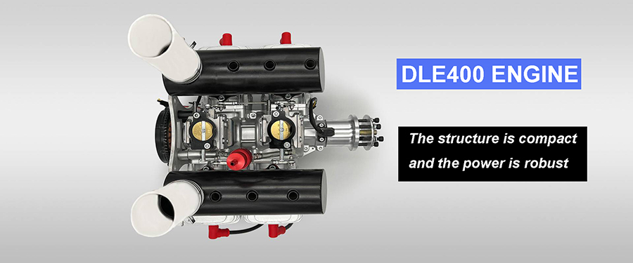 DLE400 400cc Engine With Starter 400W Power Generation DC14V Output Air-cooled High Power