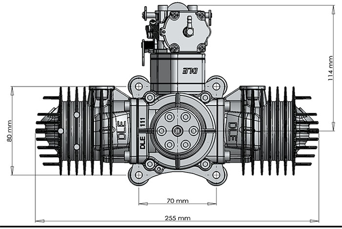 DLE111 Twin Cylinder Gasoline Engines / Petrol Engines