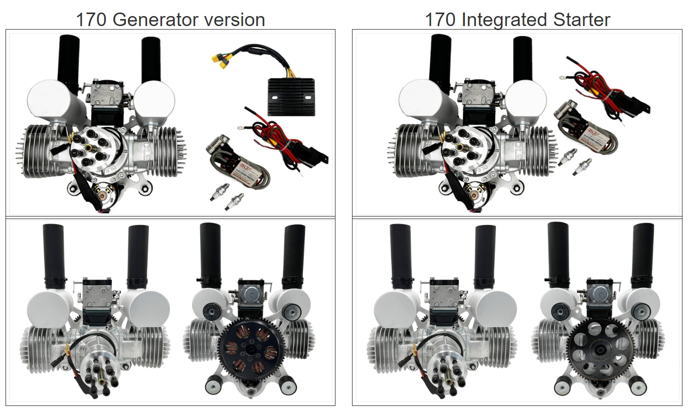 DLE170 Integrated Starter and Generator version