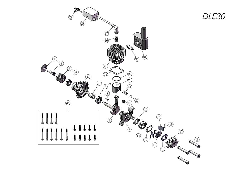 DLE30cc Gasoline Engine / Petrol Engines