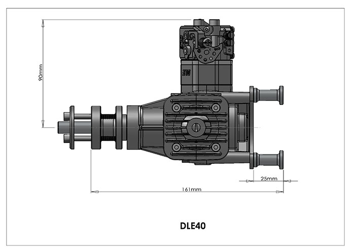 DLE40 Twin Cylinder Gas Engines / Petrol Engines