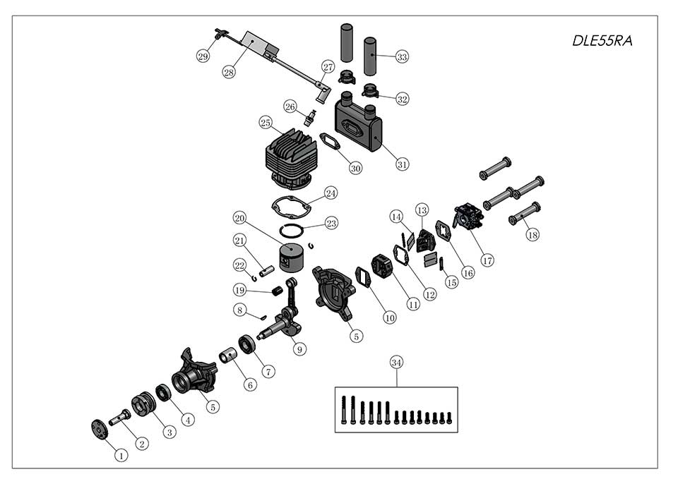 DLE55RA 55cc Gasoline Engine / Petrol Engines