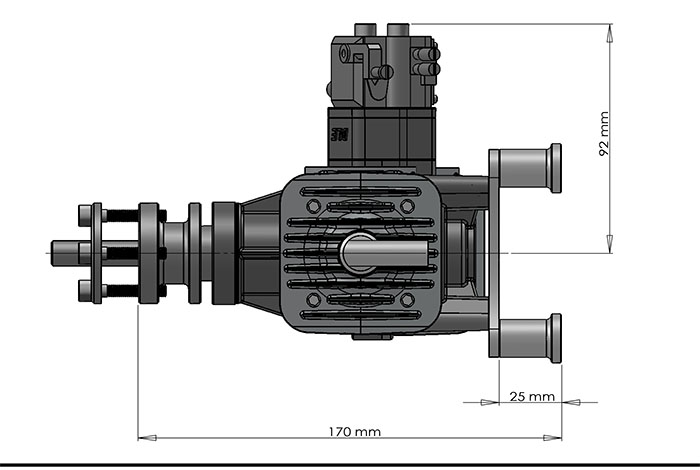 DLE60 Twin Cylinder Gasoline Engines / Petrol Engines