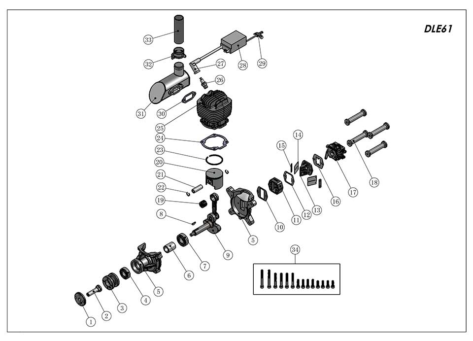 DLE61 61cc Gasoline Engine / Petrol Engines