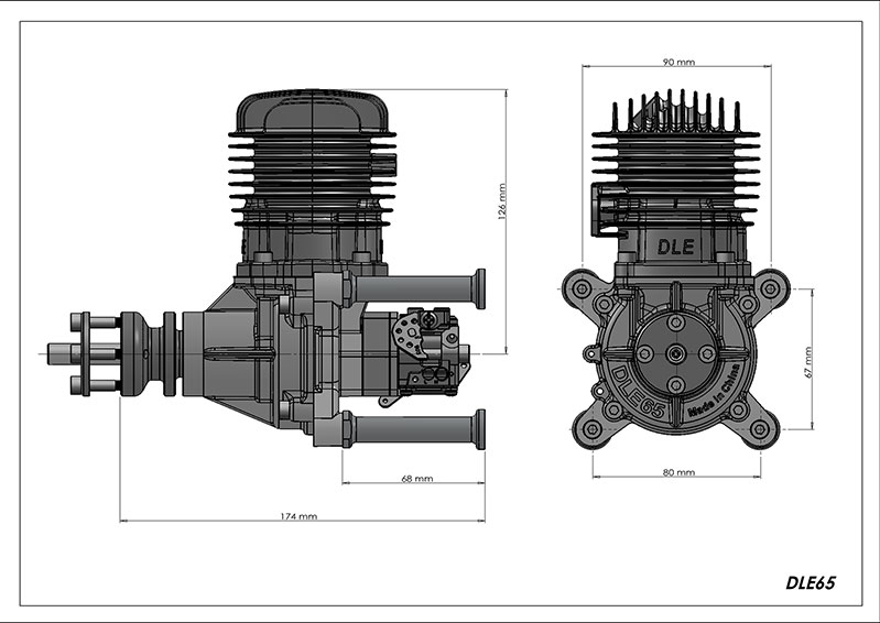 DLE65 65cc Gasoline Engine / Petrol Engines