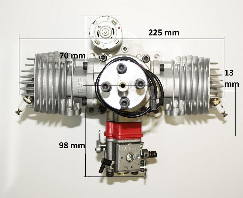 EME70AS 70cc Twin cylinder Gasoline Engine With Auto Starter