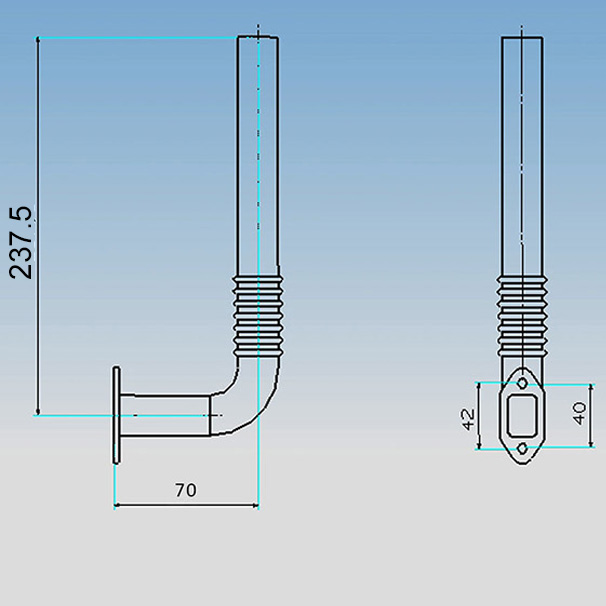 1Pair/2pcs Flexible Header for DLE120 DLE111 DLA112 EME120 DA100 DLA116 Engine