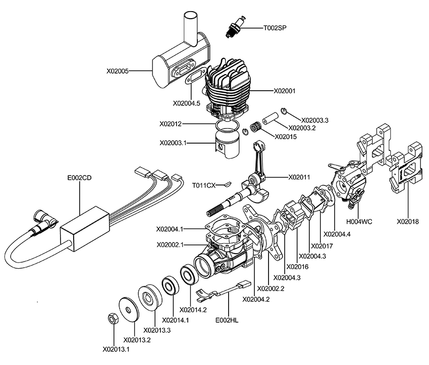 EPHIL X-Series 20cc-S Gasoline Engine