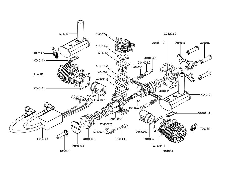 EPHIL X-40cc-T Gasoline Engine