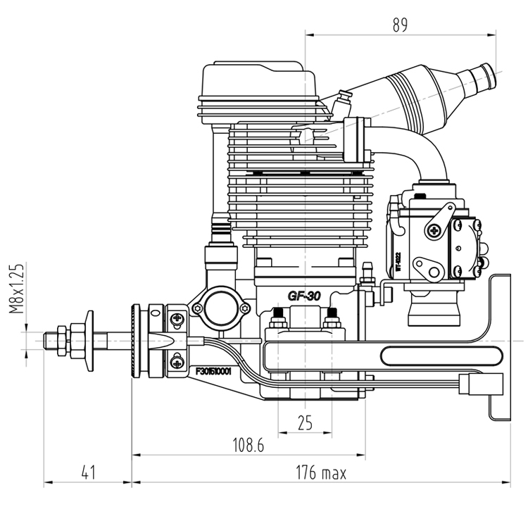 NGH GF30 30cc 4 Stroke Gasoline Engine / Petrol Engines