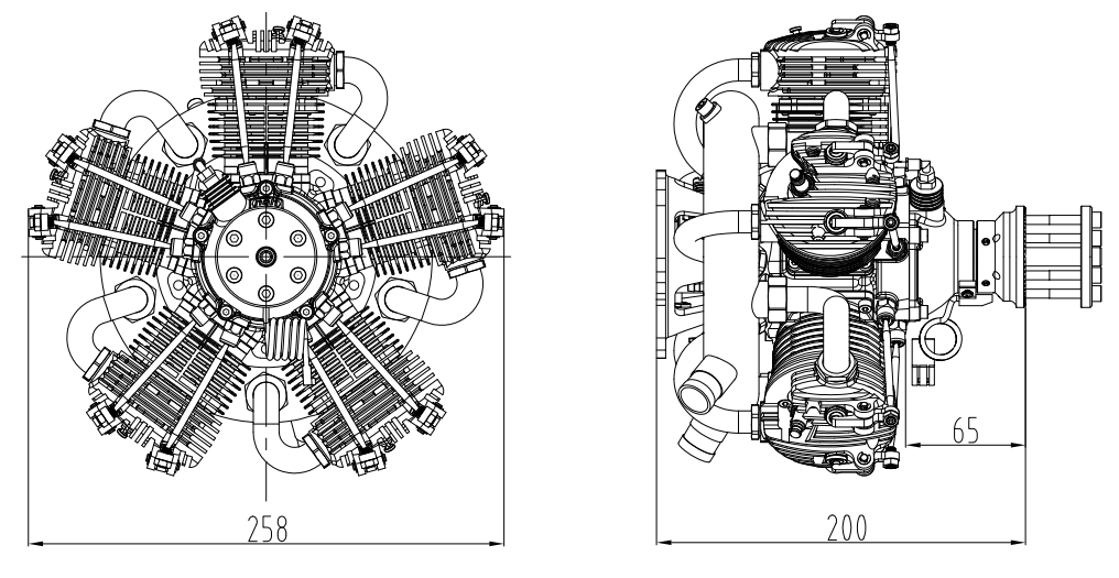 NGH GF150R5 Five-cylinder 4-stroke Gasoline Egnine