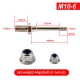 2pcs Wheel Shaft 6mm M10 * 32mm