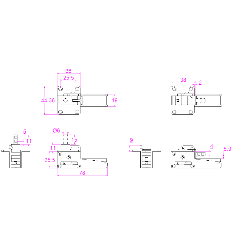 JP Hobby ER-120 2pcs Alloy Electric Retracts gear turn 90degree for F4U airplane model